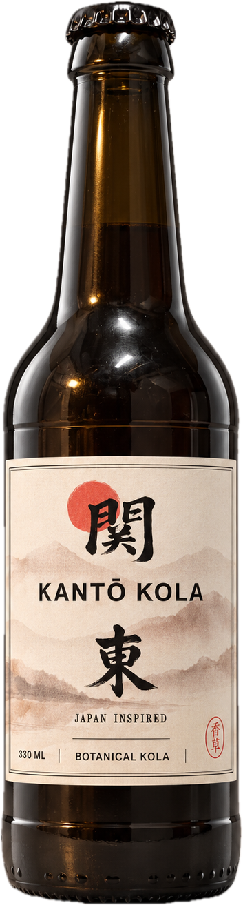 KANTŌ KOLA in der 330-ml-Braunglasflasche mit Etikett